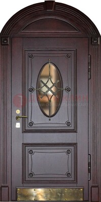 Арочная металлическая дверь с виноритом ДА-38 в Балашихе