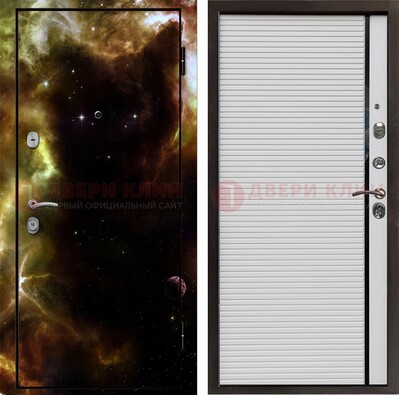Стальная дверь с фотопечатью космоса ДФ-14 в Балашихе