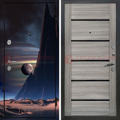 Стальная дверь с фотопечатью космоса ДФ-49 в Балашихе