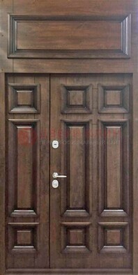 Классическая входная дверь с верхней фрамугой ДФГ-15 в Балашихе