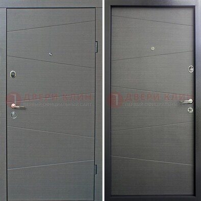 Темная стальная дверь с филенчатой МДФ ДМ-228 в Балашихе