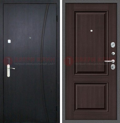 Темная стальная дверь с МДФ панелями ДМ-362 в Балашихе