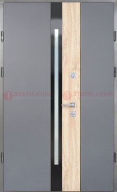 Полуторная металлическая дверь с МДФ ДМ-503 в Балашихе
