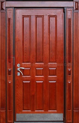 Красная входная дверь для улицы с МДФ ДМ-532 в Балашихе