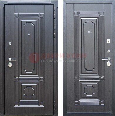 Декоративная серая металлическая дверь с МДФ ДМ-57 в Балашихе