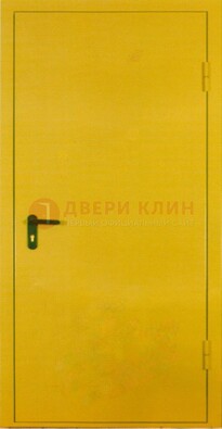 Желтая железная дверь с нитроэмалью ДН-5 в Балашихе