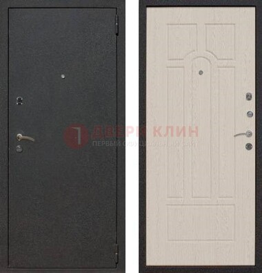 Серая входная дверь с порошковым покрытием МДФ внутри ДП-129 в Балашихе