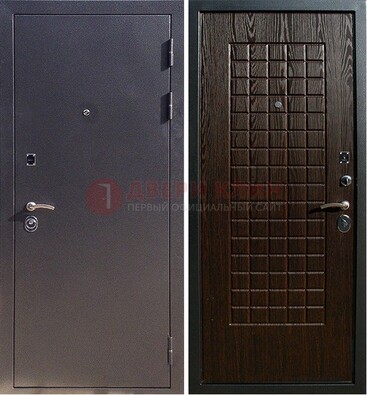 Серая металлическая дверь с порошковым напылением ДП-153 в Балашихе