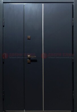 Темная металлическая дверь с порошковым покрытием ДП-220 в Балашихе