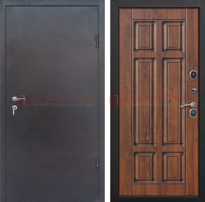 Темная входная дверь с порошковым покрытием с МДФ панелью ДП-235 в Балашихе