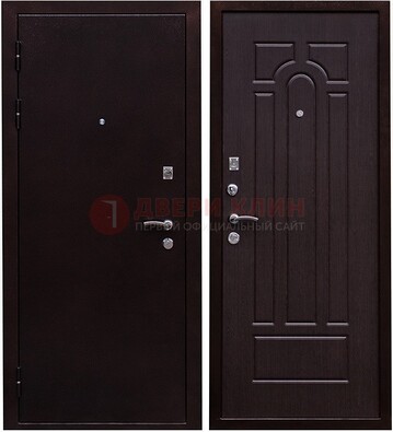 Черная стальная дверь с порошковым покрытием ДП-35 в Балашихе