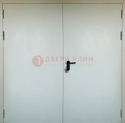 Белая металлическая противопожарная дверь ДТ-8 в Пскове