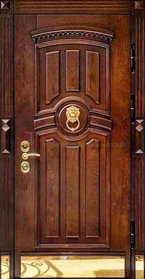 Входная дверь с виноритом в коричневом цвете ДВТ-236 в Балашихе