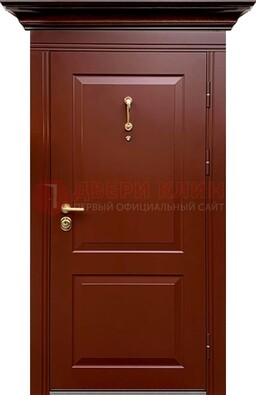 Красная железная дверь винорит для частного дома ДВТ-251 в Балашихе