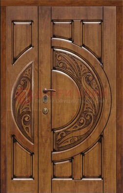 Коричневая входная дверь с виноритом ДВТ-5 в Балашихе