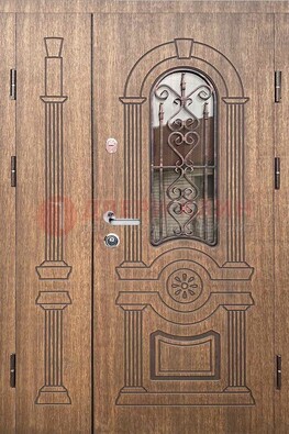 Железная классическая дверь с терморазрывом и рисунком ДВТ-77 в Балашихе